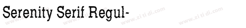Serenity Serif Regul字体转换